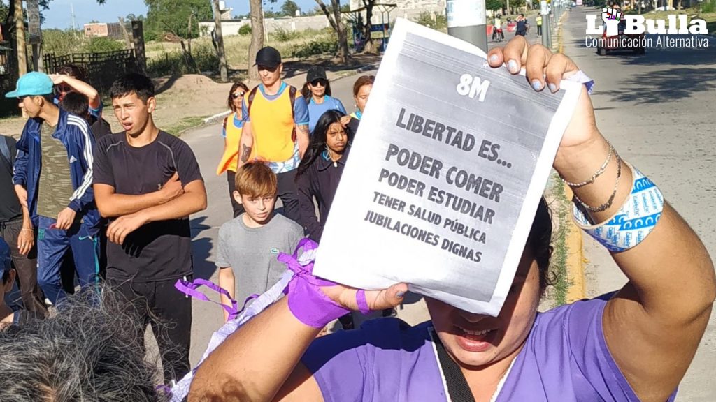 La marcha del 8M también se vive en los barrios populares de San Luis ...